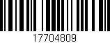 Código de barras (EAN, GTIN, SKU, ISBN): '17704809'