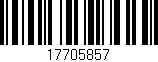 Código de barras (EAN, GTIN, SKU, ISBN): '17705857'