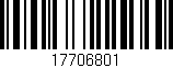 Código de barras (EAN, GTIN, SKU, ISBN): '17706801'