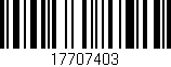 Código de barras (EAN, GTIN, SKU, ISBN): '17707403'