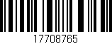 Código de barras (EAN, GTIN, SKU, ISBN): '17708765'