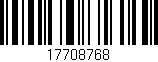 Código de barras (EAN, GTIN, SKU, ISBN): '17708768'