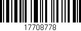 Código de barras (EAN, GTIN, SKU, ISBN): '17708778'