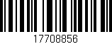 Código de barras (EAN, GTIN, SKU, ISBN): '17708856'