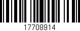 Código de barras (EAN, GTIN, SKU, ISBN): '17708914'