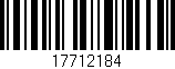 Código de barras (EAN, GTIN, SKU, ISBN): '17712184'