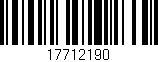 Código de barras (EAN, GTIN, SKU, ISBN): '17712190'