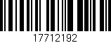 Código de barras (EAN, GTIN, SKU, ISBN): '17712192'