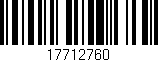 Código de barras (EAN, GTIN, SKU, ISBN): '17712760'