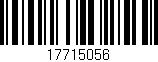 Código de barras (EAN, GTIN, SKU, ISBN): '17715056'