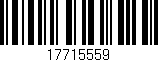 Código de barras (EAN, GTIN, SKU, ISBN): '17715559'