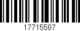 Código de barras (EAN, GTIN, SKU, ISBN): '17715587'