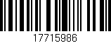 Código de barras (EAN, GTIN, SKU, ISBN): '17715986'