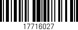 Código de barras (EAN, GTIN, SKU, ISBN): '17716027'
