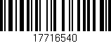 Código de barras (EAN, GTIN, SKU, ISBN): '17716540'