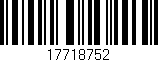 Código de barras (EAN, GTIN, SKU, ISBN): '17718752'