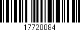 Código de barras (EAN, GTIN, SKU, ISBN): '17720084'
