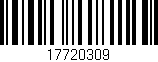 Código de barras (EAN, GTIN, SKU, ISBN): '17720309'