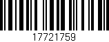 Código de barras (EAN, GTIN, SKU, ISBN): '17721759'