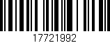 Código de barras (EAN, GTIN, SKU, ISBN): '17721992'