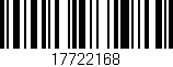Código de barras (EAN, GTIN, SKU, ISBN): '17722168'