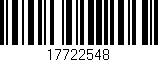 Código de barras (EAN, GTIN, SKU, ISBN): '17722548'
