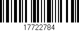 Código de barras (EAN, GTIN, SKU, ISBN): '17722784'