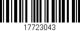 Código de barras (EAN, GTIN, SKU, ISBN): '17723043'
