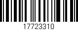 Código de barras (EAN, GTIN, SKU, ISBN): '17723310'