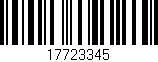 Código de barras (EAN, GTIN, SKU, ISBN): '17723345'