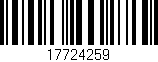 Código de barras (EAN, GTIN, SKU, ISBN): '17724259'