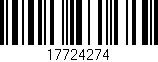 Código de barras (EAN, GTIN, SKU, ISBN): '17724274'