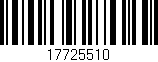Código de barras (EAN, GTIN, SKU, ISBN): '17725510'