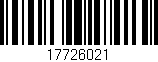 Código de barras (EAN, GTIN, SKU, ISBN): '17726021'