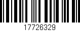 Código de barras (EAN, GTIN, SKU, ISBN): '17726329'