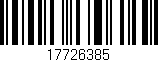 Código de barras (EAN, GTIN, SKU, ISBN): '17726385'
