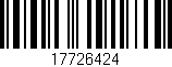 Código de barras (EAN, GTIN, SKU, ISBN): '17726424'