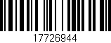 Código de barras (EAN, GTIN, SKU, ISBN): '17726944'
