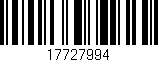 Código de barras (EAN, GTIN, SKU, ISBN): '17727994'