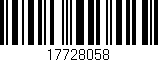 Código de barras (EAN, GTIN, SKU, ISBN): '17728058'