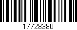 Código de barras (EAN, GTIN, SKU, ISBN): '17728380'
