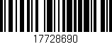Código de barras (EAN, GTIN, SKU, ISBN): '17728690'