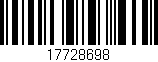 Código de barras (EAN, GTIN, SKU, ISBN): '17728698'