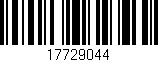 Código de barras (EAN, GTIN, SKU, ISBN): '17729044'