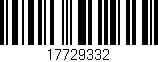 Código de barras (EAN, GTIN, SKU, ISBN): '17729332'