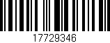 Código de barras (EAN, GTIN, SKU, ISBN): '17729346'