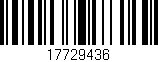 Código de barras (EAN, GTIN, SKU, ISBN): '17729436'