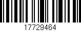 Código de barras (EAN, GTIN, SKU, ISBN): '17729464'