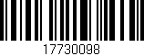 Código de barras (EAN, GTIN, SKU, ISBN): '17730098'