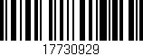 Código de barras (EAN, GTIN, SKU, ISBN): '17730929'